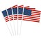 G128 12 Pack Handheld American USA Stick Flags | 4x6 In | Printed 150D Polyester, Counrty Flag, Solid Plastic Stick, Spear White Tip, Great for Patriotic Decorations